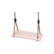 SNQ - Balançoires en bois pour enfants et adultes, sièges de balançoire en bois réglables, balançoires extérieures, aires de jeux intérieures et