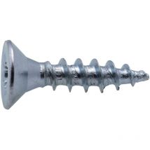 Holzschraube mit Senkkopf pz verzinkt Viswood mit voller Gewindelänge 3x15 mm (x35 Schrauben)