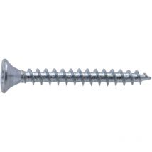Vissal - Holzschraube mit Senkkopf pz verzinkt Viswood mit voller Gewindelänge 4x20 mm (x25 Schrauben)