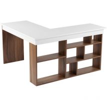 Holzschreibtisch "vesper" 130 X 120 X 72 Cm - Nussbaum