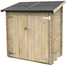 Alce - holzhaus aufgesetzt ambrogio BH16 dim. 155x85 cm doppeltür blind natur