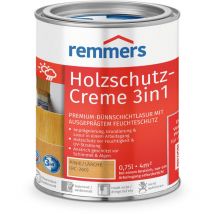 Remmers Holzschutz-Creme 3in1 pinie/lärche, 0,75 Liter, tropffreie Holzlasur für aussen, 3facher Holzschutz mit Imprägnierung + Grundierung + Lasur