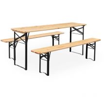 Holztisch mit 2 Sitzbänken 180cm - Sweeek