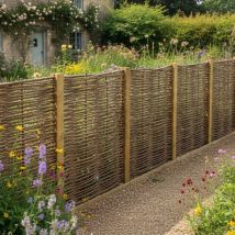 Art-garden - Zaunpaneel aus geflochtenem Haselnussstrauch in horizontaler - Höhe 75 x Breite 150 cm