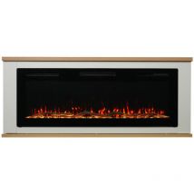 Homavo 14-zoll Elektrokamin Mit Heizung - 1000w - 3d Flammenfarben - Inklusive Schrank