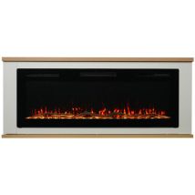 Homavo 23-zoll Elektrokamin Mit Heizung - 1000 / 2000w - 3d Flammenfarben - Inklusive Schrank