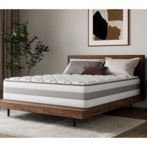 Homavo - Matelas,matelas À Ressorts 160x200 Cm,25cm Épaisseur,matelas Orthopédique 7 Zones,certifié Oeko-tex,dureté Moyenne