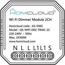 2-Kanal Intelligentes Wi-Fi Eingebautes Dimmer-Modul AS-DM2 - Homcloud