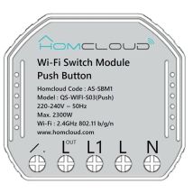 HOMCLOUD – AS-SBM1 – Module de bouton intelligent Wi-Fi – Prise et interrupteur connectés – Type de contrôle, Largeur