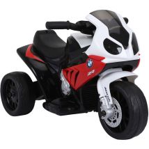 BMW - homcom Elektro Kindermotorrad S1000RR Elektromotorrad mit Musik, Scheinwerfer, Kinder Elektro Motorrad für Kinder von 18-36 Monaten Rot
