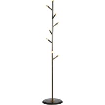 Coat Rack Bamboo Coat Stand with Round Base for Handbags - Homcom
