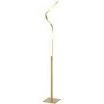 Lampada da Terra led Interruttore a Pedale e 3 Luminosità Regolabili Oro - Homcom
