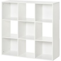 Libreria Bianca dal Design Moderno con 9 Scomparti in Legno - Homcom