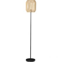 HOMCOM lámpara de pie para salón casquillo E27 máx. 40W lámpara de suelo con pantalla de cuerda de papel e interruptor de pie Ø26x164 cm