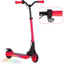 "SPORTNOW patinete eléctrico plegable motor 120 W autonomía 6 KM MAX 10 KM/H ruedas de 5"" - 5,5"" freno posterior y marco de aluminio rojo"