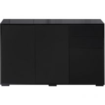 Homcom - Mobiletto Multiuso 117x36x74cm Nero con Apertura a Pressione