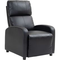 Homcom - Relaxsessel Ruhesessel Fernsehsessel Sessel mit Liegefunktion Kunstleder (Schwarz)