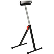 Homcom - Soporte de Rodillo Plegable y Ajustable en Altura de 68-110 cm con Manivela Carga Máx. 60kg / 90kg Caballete con Rodillo Cojinete Negro y
