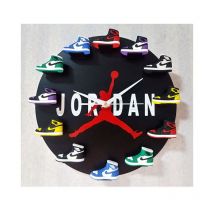 Home 30cm AJ1-12 Horloge Murale , Cadran Horloge pour la Maison Salon Chambre Bureau Café Bar Decor (jordan)- Trimec