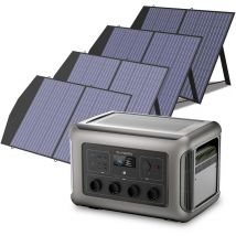 Allpowers - Home Battery Power Station LiFePO4 3168 Wh, Voice Control With 3Pcs 100W Solar Panel For Home Backup Outdoor R3500