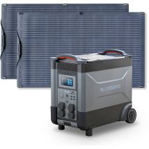 Allpowers - Home Battery Power Station LiFePO4 3600Wh, Voice Control With 2Pcs 100W Flexible Monocrystalline Solar Panel For Home Backup Outdoor R4000