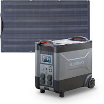 Home Battery Power Station LiFePO4 3600Wh, Voice Control With 200W Flexible Monocrystalline Solar Panel For Home Backup Outdoor Allpowers R4000