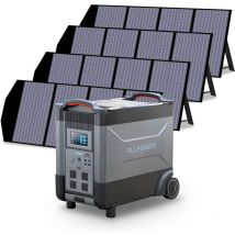 Allpowers - Home Battery Power Station LiFePO4 3600Wh, Voice Control With 4Pcs 140W Solar Panel For Home Backup Outdoor R4000
