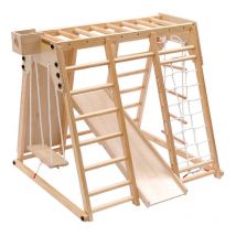 HOME DELUXE - Structure à grimper Indoor LIO incl. toboggan, balançoire et mur d'escalade