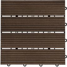 Home Deluxe - Baldosas de madera de wpc bavaro Color: Marrón Oscuro, Cantidad: 1 m²