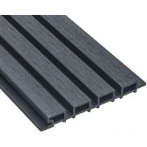 HOME DELUXE - Revêtement de façade en WPC DUVAR Couleur : Anthracite, Taille : 36 m²