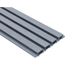 HOME DELUXE - Revêtement de façade WPC DUVAR Couleur : Gris clair, Taille : 44 m²