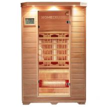 Home Deluxe - Cabina de infrarrojos con radiador de espectro completo redsun m - 120 x 105 cm para 2 personas