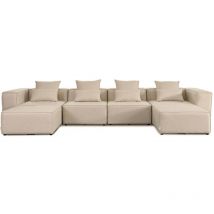 HOME DELUXE - Canapé modulable VERONA Couleur : Beige, Finition : XXL