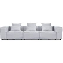 HOME DELUXE - Canapé modulable VERONA Couleur : Gris clair, Finition : M