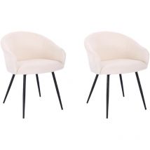 HOME DELUXE - Chaise de salle à manger Bouclé avec accoudoirs CELESTE Quantité : 2