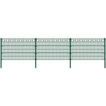 MORATA cercle, clôture de jardin, clôture en treillis Hauteur : 80 cm / Longueur : 36 m 3x poteaux d'angle