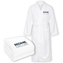 HOME DELUXE - Ensemble peignoir et serviettes NOA pour sauna Taille : L