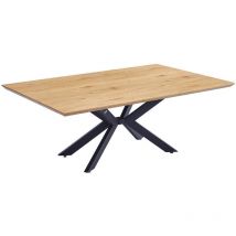 Home Deluxe – Esstisch-set Avencia Mit 8 Stühlen Ikalo Creme - Farbe: Light Oak, Maße: 200 X 76 X 120 Cm, Sternenfuß I Essgruppe Ausziehtisch 
