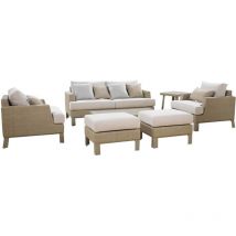 Home Deluxe – Gartenlounge Set Havanna – Farbe: Beige, Maße: 303x239x73, cm, Inkl. Schutzabdeckung, Wetterfest, Aluminium & Stoff I Loungemöbel 