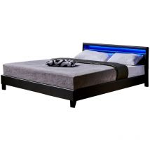 HOME DELUXE - LED Lit ASTRO Couleur : gris foncé, Dimension : 180 x 200 cm