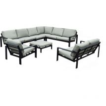 HOME DELUXE - Salon de jardin aluminium RIO Taille : XXL