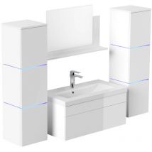Home Deluxe - Ensemble complet de meubles de salle de bains wangerooge big Made in Germany Couleur : Blanc, Taille : xl