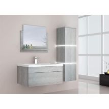 HOME DELUXE - Ensemble complet de meubles de salle de bains WANGEROOGE BIG Couleur : Gris, Taille : L