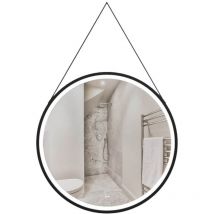 HOME DELUXE - Miroir LED rond avec suspension FIANA Taille : 80 cm