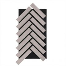 Home Deluxe - Panel acústico aspecto espiga Roble gris 80 x 40 cm