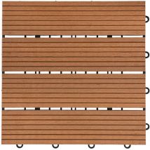 HOME DELUXE - Piastrelle in legno WPC BAVARO Colore: Marrone chiaro, Quantità: 1 m²