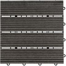 Piastrelle in legno wpc bavaro Colore: Antracite, Quantità: 1 m² - Home Deluxe