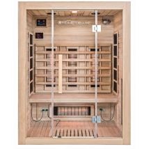HOME DELUXE - Cabine infrarouge avec radiateur à spectre complet SAHARA L - 150 x 120 cm pour 3 personnes