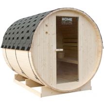 HOME DELUXE - Sauna a botte da esterno LAHTI XL - 195 x 220 cm per 4 persone