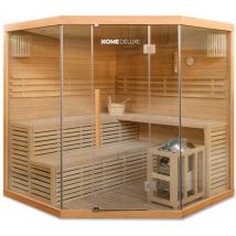 HOME DELUXE - Sauna traditionnel SKYLINE BIG XL - 200 x 200 cm pour 6 personnes
